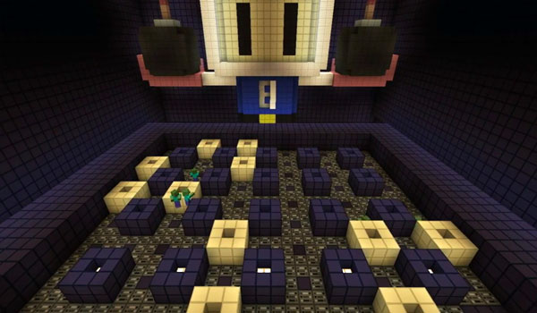 imagen de uno de los ocho escenarios o niveles del mapa Bomberman para Minecraft 1.1