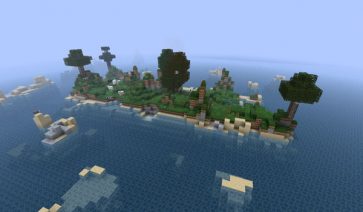 imagen del mapa de supervivencia y aventura Beached Hippo’s Ultimate Survival Map, actualizado para jugar en Minecraft 1.1