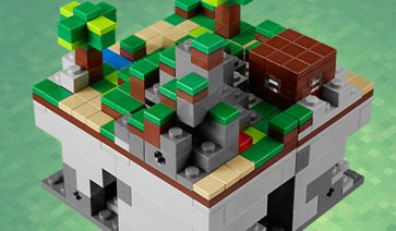 imagen del LEGO Minecraft Micro World, a la venta próximamente a un precio de 34,99 euros.
