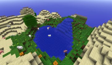 Desert Oasis Survival Map para Minecraft 1.2