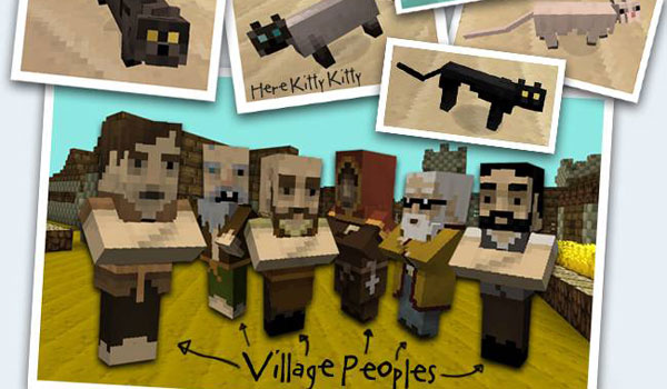 imagen donde vemos el aspecto que tendrán los aldeanos, con variantes estéticas, en Minecraft, después de instalar Jolicraft 1.16, 1.15 y 1.12.