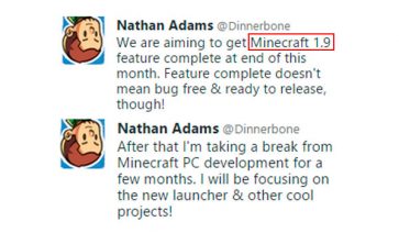 Minecraft 1.9 está finalizando su fase de desarrollo. Se aproxima fecha de salida.