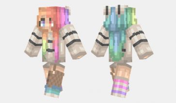 Rainbow Hair Skin para Minecraft