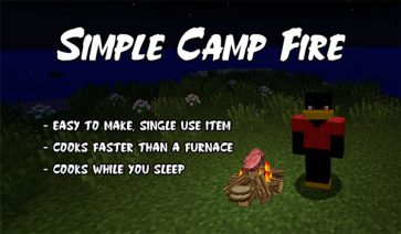 Simple Camp Fire Mod para Minecraft 1.12.2 y 1.11.2