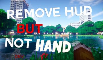 RemoveHUDbutNotHand Mod para Minecraft 1.12.2, 1.8.9 y 1.7.10
