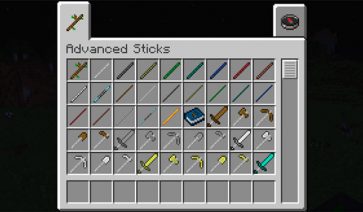 Advanced Sticks Mod para Minecraft 1.19.2, 1.18.2 y 1.12.2