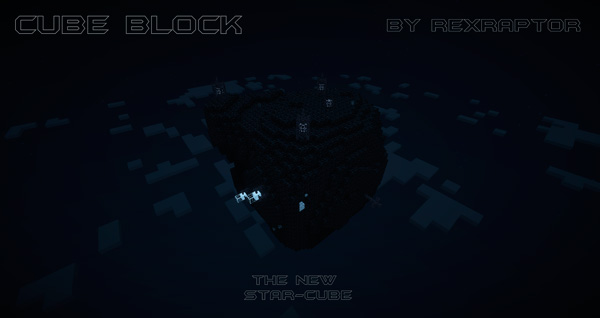 Imagen donde podemos ver el cubo flotante que encontraremos sobre el cubo flotante donde empezamos nuestra aventura en Cube Block.