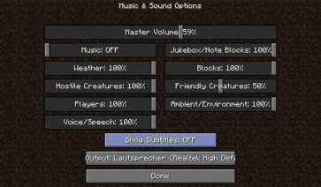 Sound Device Options Mod para Minecraft 1.17.1, 1.16.5 y 1.12.2