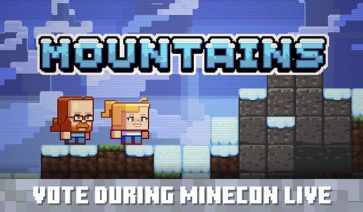 Así sería la actualización del bioma Mountains, que podrás votar durante la MineCon Live 2019