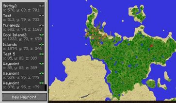 Travellers Map Mod para Minecraft 1.16.5 y 1.15.2