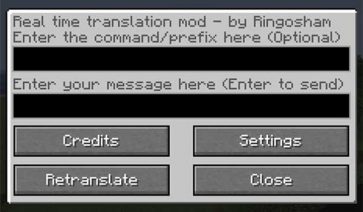 Real Time Chat Translation Mod para Minecraft 1.16.5, 1.12.2 y 1.7.10