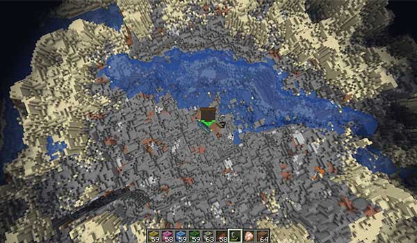 Imagen donde podemos ver un jugador contemplando la destrucción provocada por las bombas que ofrece el mod Extra TNT.