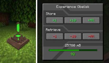 Experience Obelisk Mod para Minecraft 1.19.2, 1.18.2 y 1.16.5