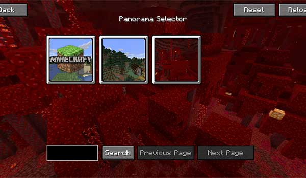 Imagen donde podemos ver el selector que nos ofrece el mod Panorama.