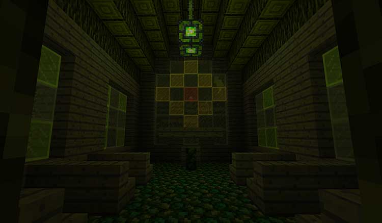 Imagen donde podemos ver el interior de una estructura alienígena, generada por el mod Journey Into the Light.