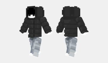 Black Puffer Jacket Skin