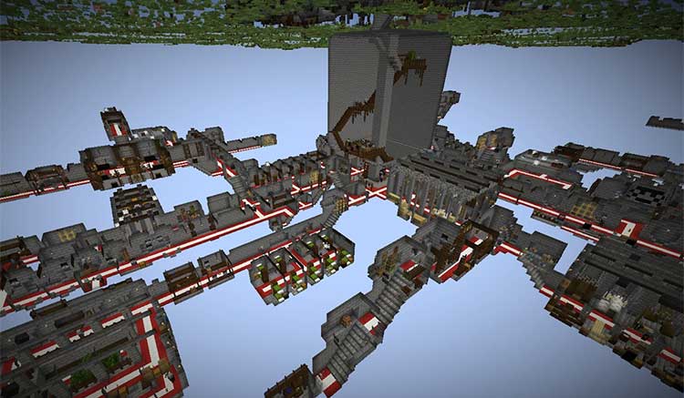 Imagen donde podemos ver toda la zona subterránea que se generará en los castillos de los saqueadores que añade el mod Tax' Castle Pillager.
